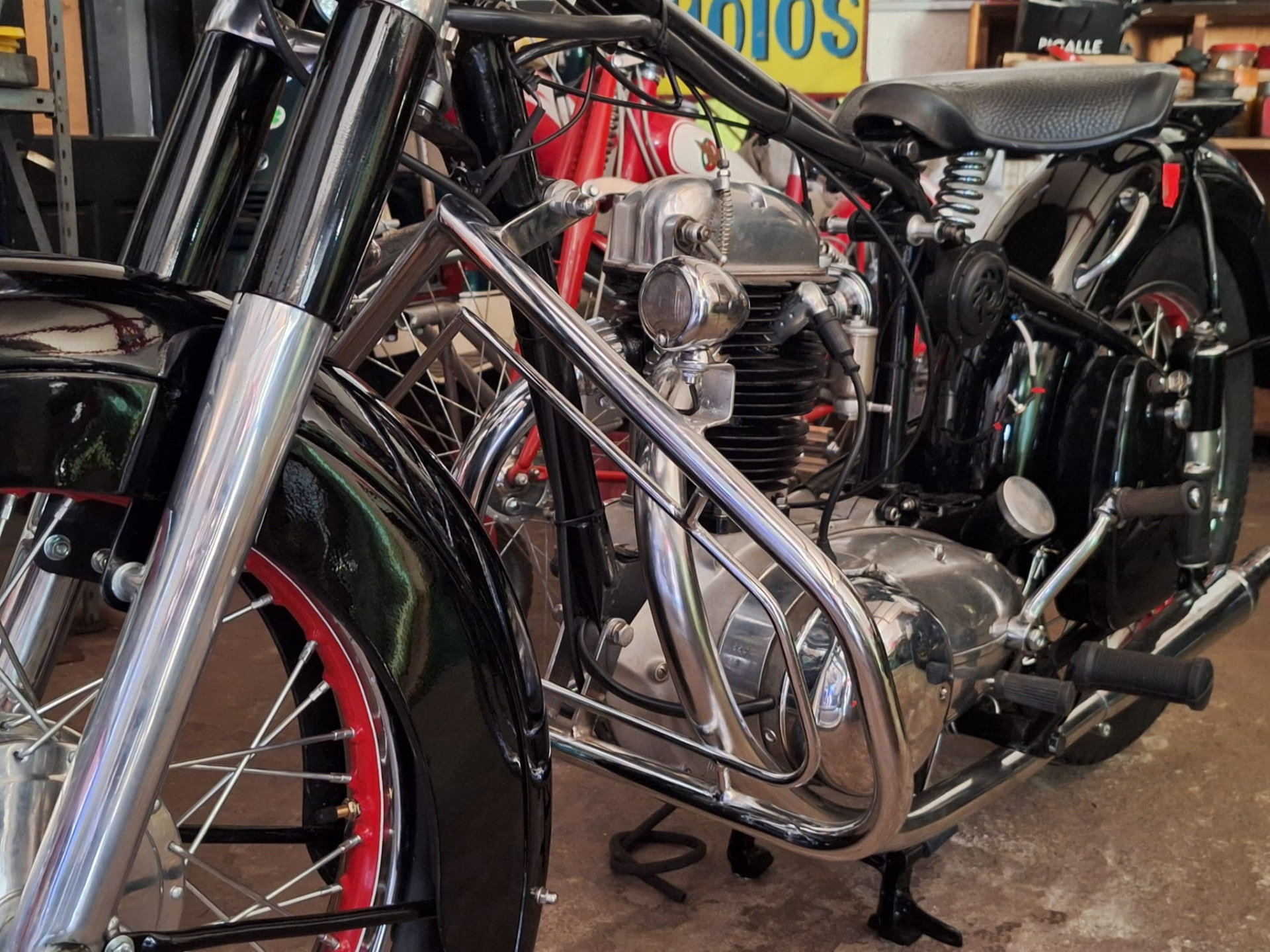 Rebuilt 350cc Horex single-cylinder engine after overhaul