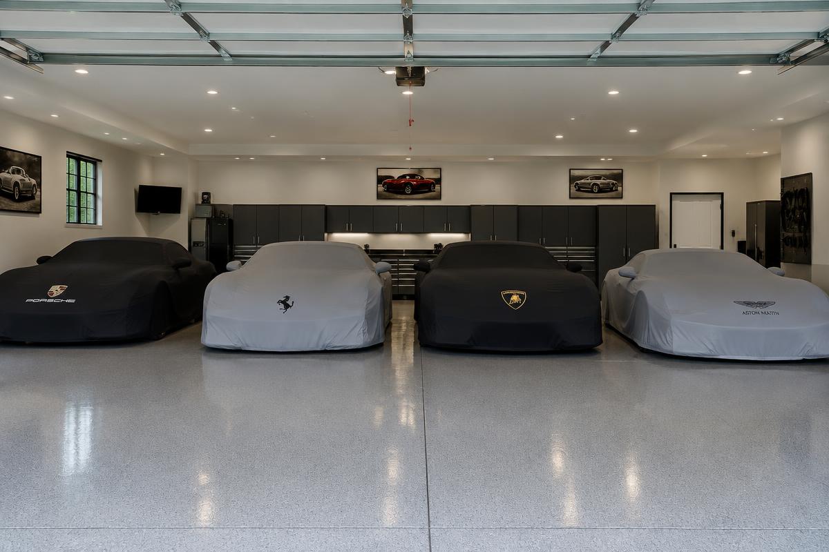 Garage & vehicles — each car started, checked and logged.