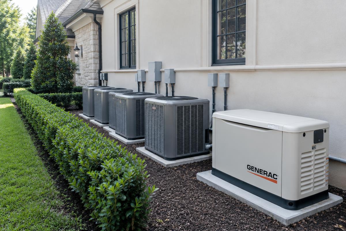 HVAC zones 1–5 & condensate — Condenser bank — photo 1