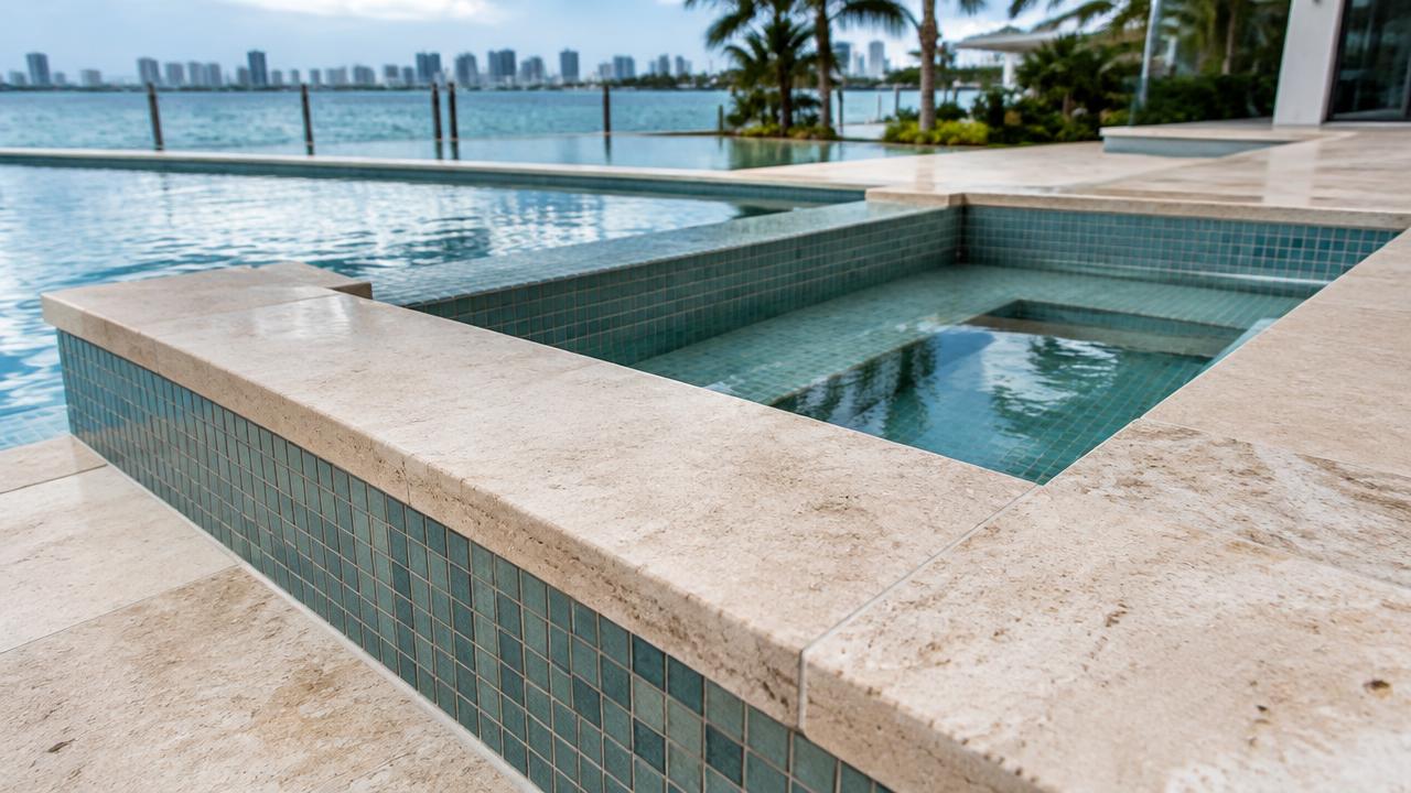 Pool, spa & deck — Spa corner pavers — photo 2